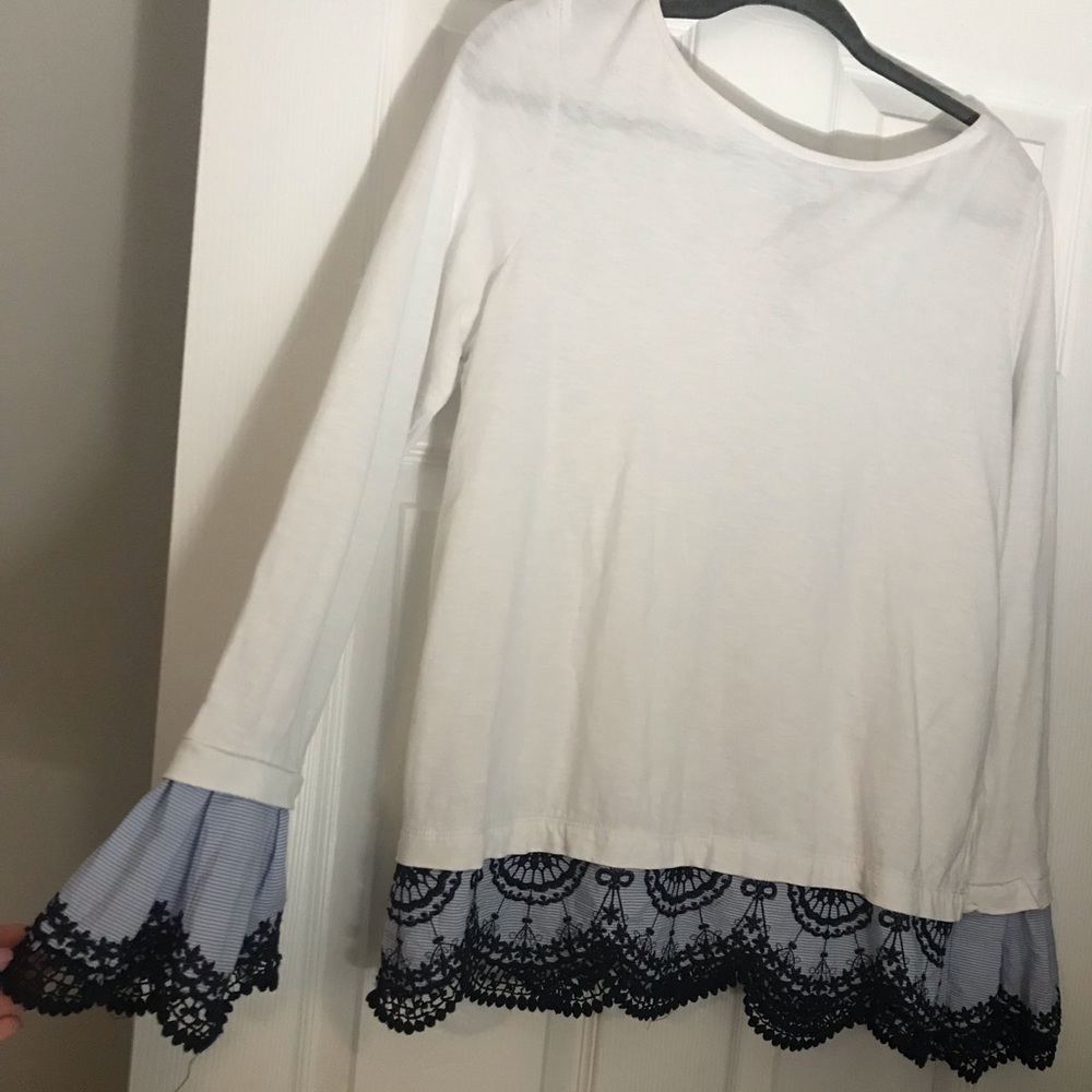 Crown and Ivy embroidery long sleeve